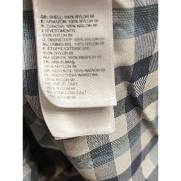 The North Face Shirt Mens Medium Blue Check Button Up Short Sleeve Camp Hiking - Picture 10 of 11
